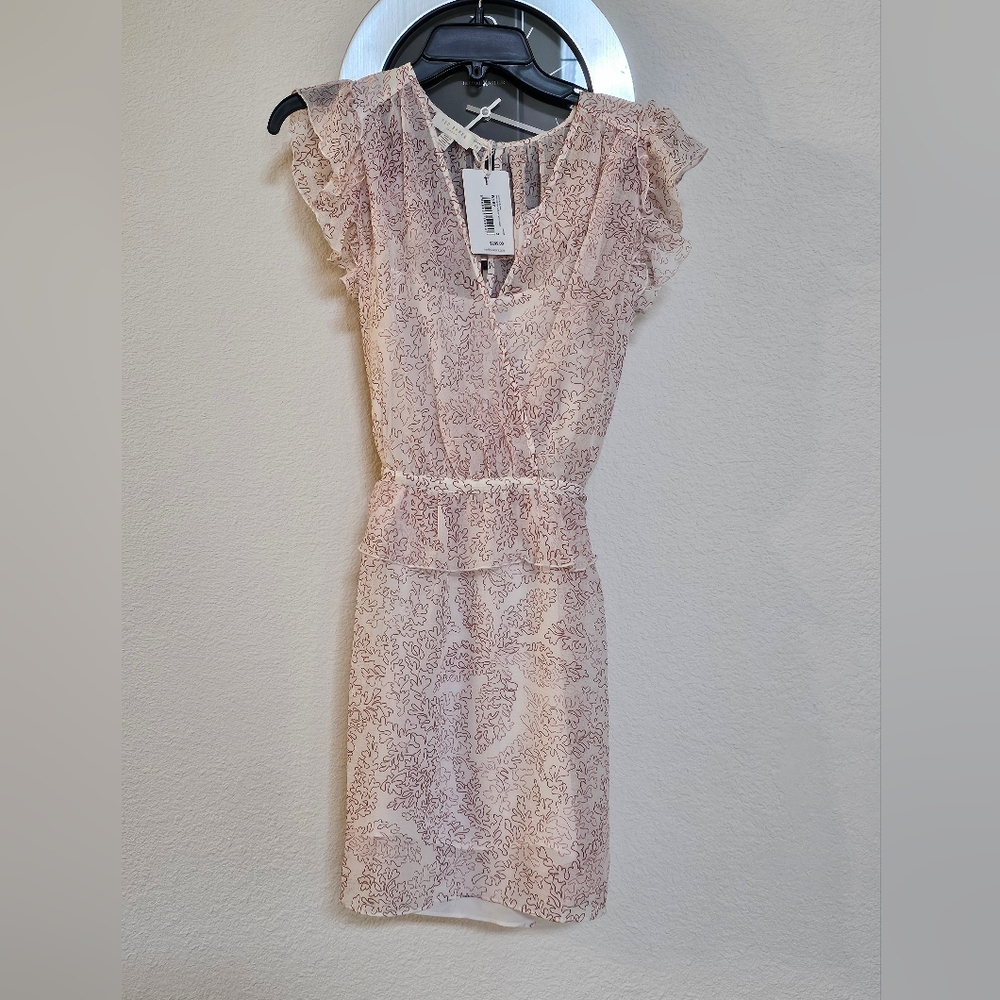 Ted Baker - Brand New Printed Texture Mini Dress.  Ted Baker size 2 (US 6) ivory